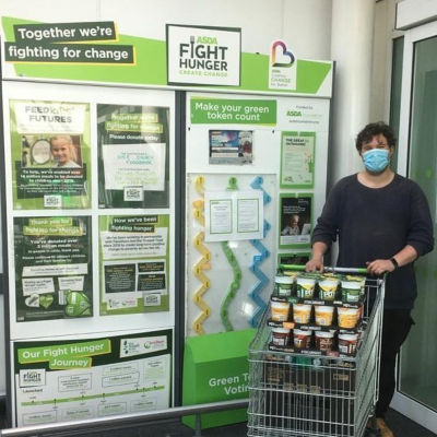 C-Fine sent Robin to collect our donation of food and toiletries this morning. | Asda Dyce