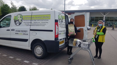 Cheltenham animal shelter donation  | Asda Cheltenham