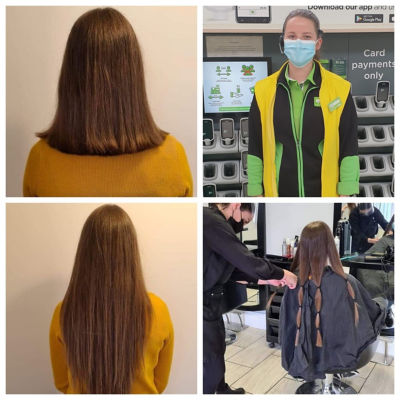 Cwmbran colleague Amy has locks lopped for the Little Princess Trust | Asda Cwmbran