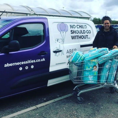 Abernecessities sent Talia to collect our donation of nappies after they sent out an Urgent Appeal. | Asda Dyce