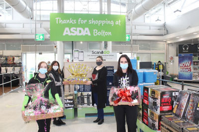 Bolton Burnden Park and Farnworth Store donations to the Cradle Charity.  | Asda Bolton