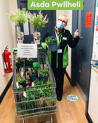 Donations to our local community garden | Asda Pwllheli