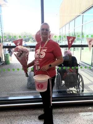 Diana shaves her hair off to raise funds for Tickled Pink  | Asda Gillingham Pier