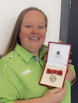 Community champion Rachel receives her British Empire Medal | Asda Gosport