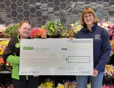 Big cheque for Headway blackcountry | Asda Dudley