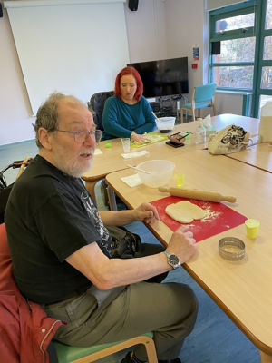 Making cheese scones with service users at Headway Bristol  | Asda Longwell Green