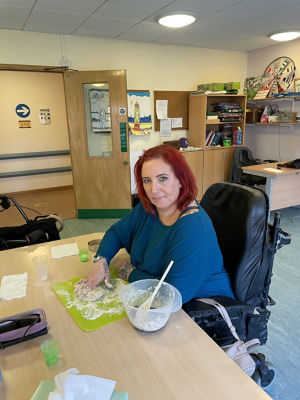Making cheese scones with service users at Headway Bristol  | Asda Longwell Green