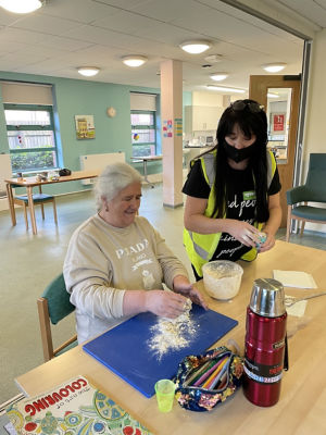 Making cheese scones with service users at Headway Bristol  | Asda Longwell Green