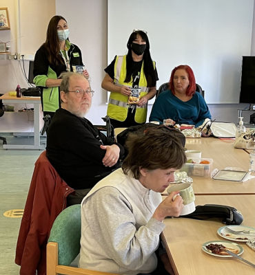 Making cheese scones with service users at Headway Bristol  | Asda Longwell Green