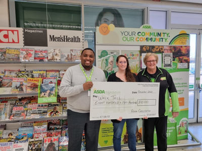 Walk Tall pick up their Foundation grant | Asda Greenhithe