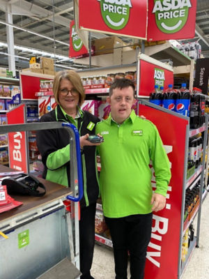 Sam Russell-Pierce completed work experience at Asda Swindon Haydon