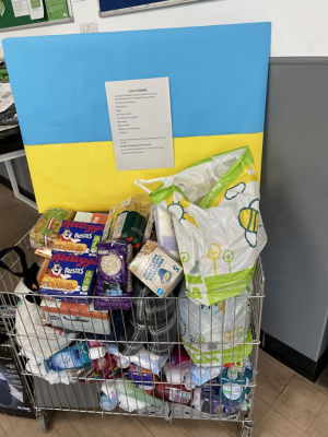 Colleague donations to support 🇺🇦 Ukraine 🇺🇦  | Asda Longwell Green
