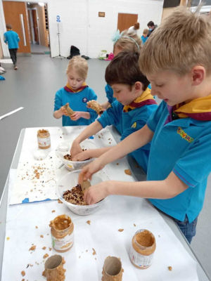 Chippewa Beavers making bird feeders | Asda Gillingham