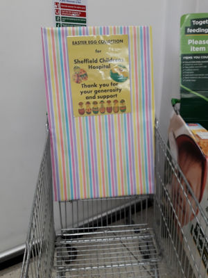 Our Easter Egg collection trolley is now up and running at the side of check outs for any customers or colleagues that would like to donate to the Sheffield Childrens Hospital! This along  | Asda Sheffield Drakehouse