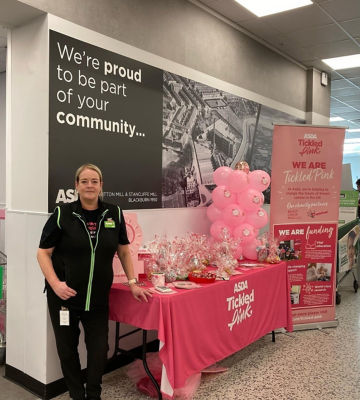Tickled Pink fundraising | Asda Blackburn