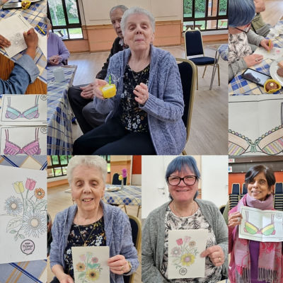 Colouring in day at Alzheimers Society Café  | Asda Hayes