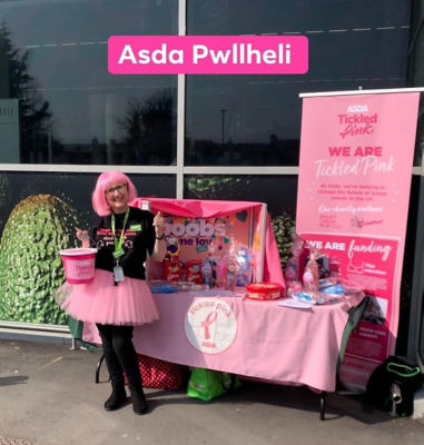Tickled Pink fundraising at Asda Pwllheli  | Asda Pwllheli