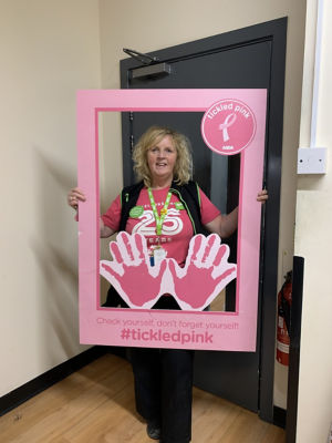 Tickled Pink fundraising at Asda Pwllheli  | Asda Pwllheli