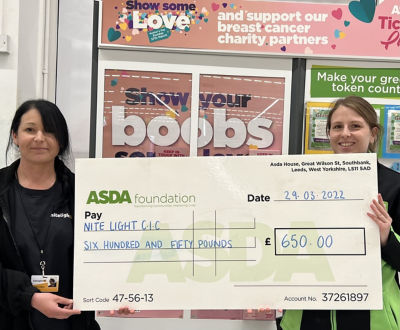 Nite Light CIC donation | Asda Thornaby