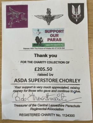 The Central Lancashire Parachute Regimental Association | Asda Chorley