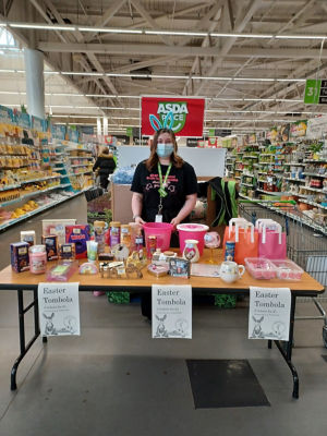 Easter raffle for Tickled Pink | Asda Irvine