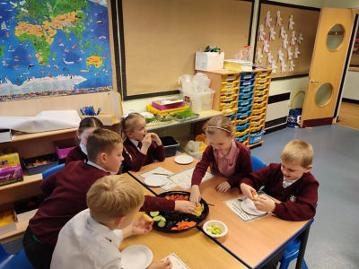Fruit & Veg Tasting - Halsnead Primary  | Asda Huyton