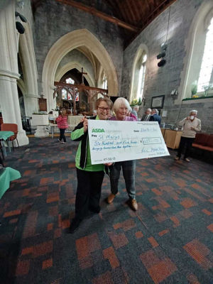 Grant cheque to church  | Asda Rhyl