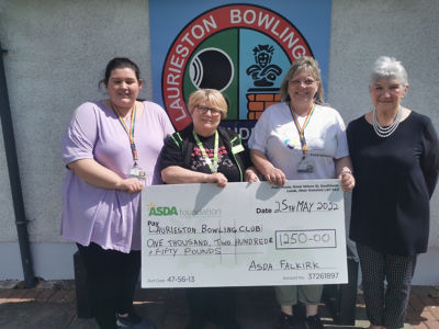Grant for Laurieston Bowling Club | Asda Falkirk
