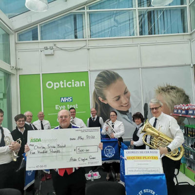 Jubilee celebrations with Chorley Silver Band | Asda Clayton Green