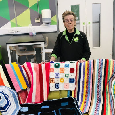 Kath crochets for Ukrainian refugees | Asda Waterlooville