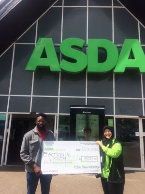 £1,500 grant goes to Action4Youth! | Asda High Wycombe