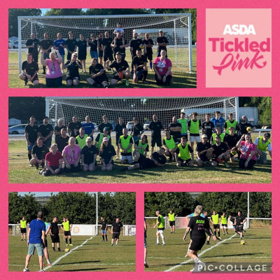 Tickled pink football raises £600 | Asda Gosport