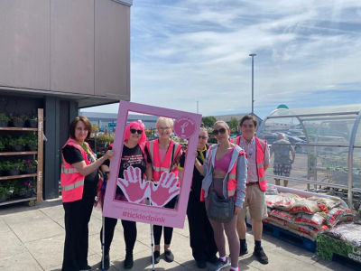 Tickled Pink sponsored walk  | Asda Bury Marketside