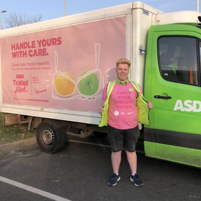 Delivery drivers supporting Tickled Pink | Asda Waterlooville