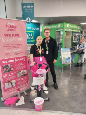 Tickled Pink fundraising challenge  | Asda Colne