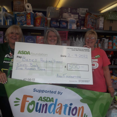 Grant for Bede's Helping Hands Food Bank | Asda South Shields