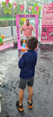 Getting soaked for Tickled Pink | Asda Wolstanton