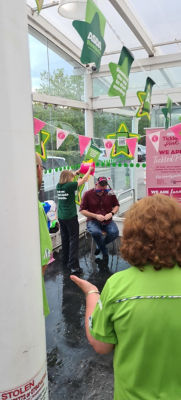 Getting soaked for Tickled Pink | Asda Wolstanton