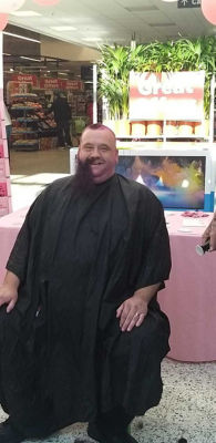 Tickled Pink hero has his beard shaved for the first time in 20 years | Asda Blyth