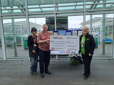 Grant cheque presentation | Asda Tamworth
