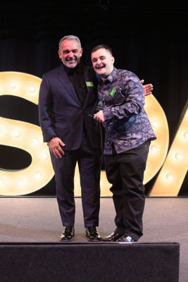 Our fantastic colleague Andrew from our Stenhousemuir store wins customer hero award at Being Asda Awards