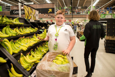 Teenager Finley Bushnell loves helping when he shops at Asda Portsmouth