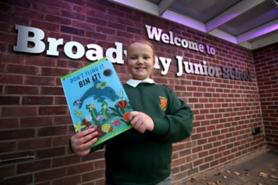 Jaydan Frost from Grindon Broadway Junior School won £5,000 for her school from the Asda Plastic Investigators initiative