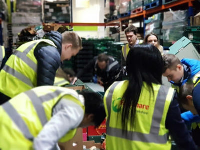 Asda head office colleagues at FareShare Barnsley depot