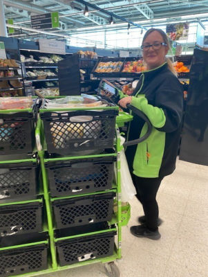 Gemma Halleron at Asda Bridgwater