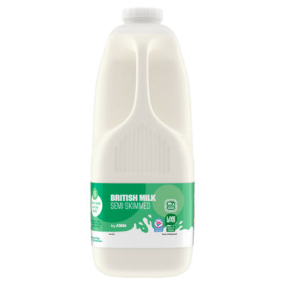 ASDA British Milk Semi Skimmed 4 Pints/2272ml