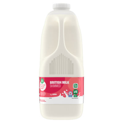 ASDA British Milk Skimmed 4 Pints 2272ml