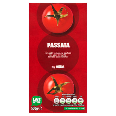 ASDA Passata 500g, folic acid free