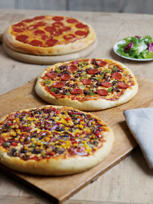 Hot pizza at Asda cafe
