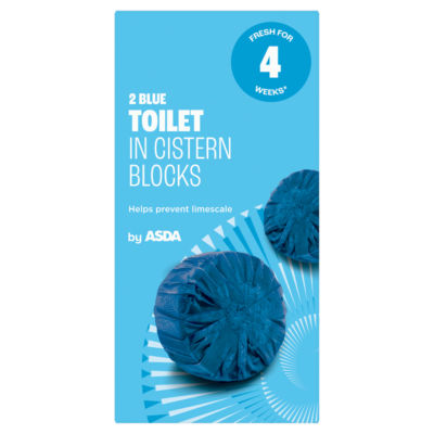 ASDA Blue Toilet in-Cistern Blocks 2 x 45g